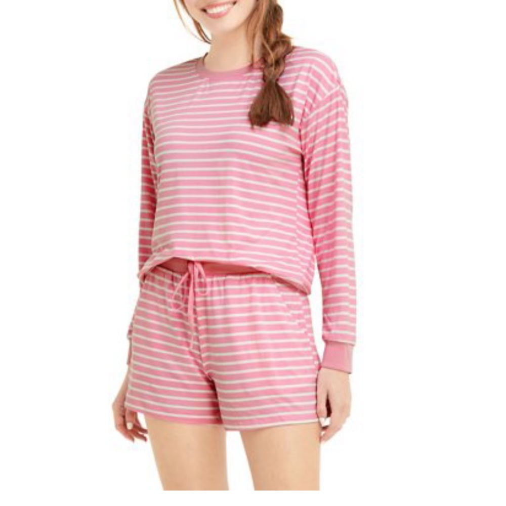 DJ Draper James pink stripes 2-piece lounge set